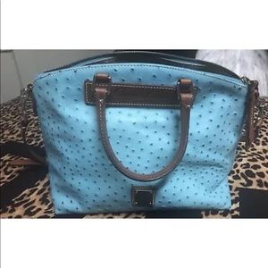 Dooney & Bourke Blue “Ostrich” Leather Crossbody